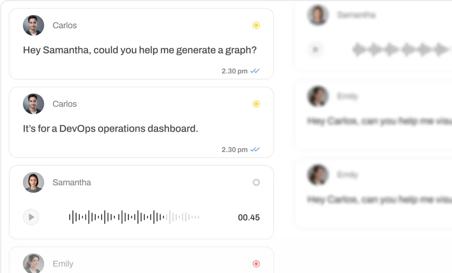 Illustrative template interface, not a live business report